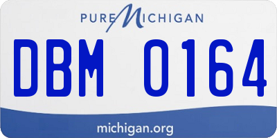 MI license plate DBM0164