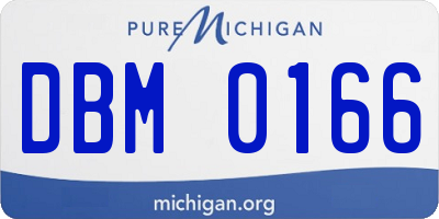 MI license plate DBM0166