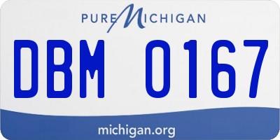 MI license plate DBM0167