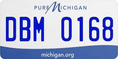 MI license plate DBM0168