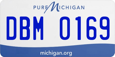 MI license plate DBM0169