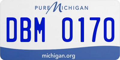 MI license plate DBM0170