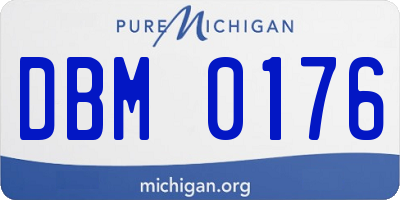 MI license plate DBM0176