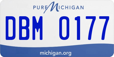 MI license plate DBM0177