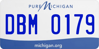 MI license plate DBM0179