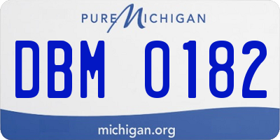 MI license plate DBM0182