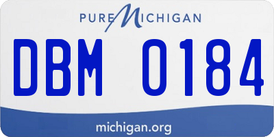 MI license plate DBM0184