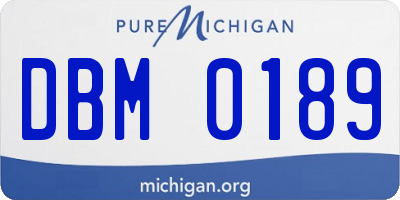 MI license plate DBM0189