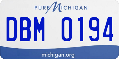 MI license plate DBM0194
