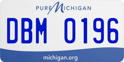 MI license plate DBM0196