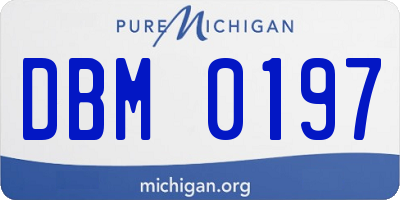 MI license plate DBM0197