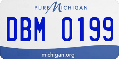 MI license plate DBM0199