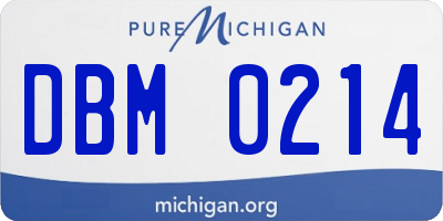 MI license plate DBM0214