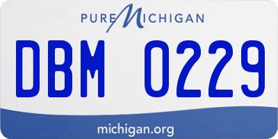 MI license plate DBM0229