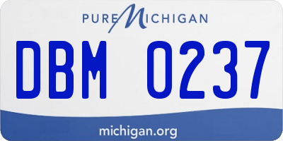 MI license plate DBM0237