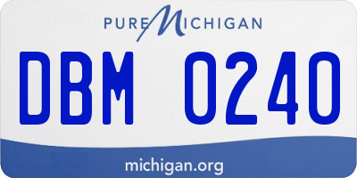 MI license plate DBM0240