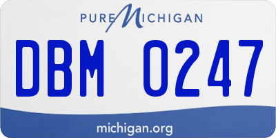 MI license plate DBM0247