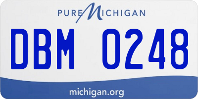 MI license plate DBM0248