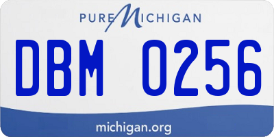 MI license plate DBM0256