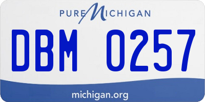 MI license plate DBM0257