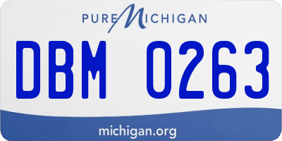 MI license plate DBM0263