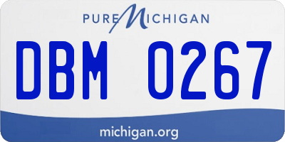 MI license plate DBM0267