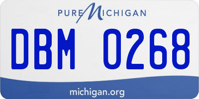 MI license plate DBM0268