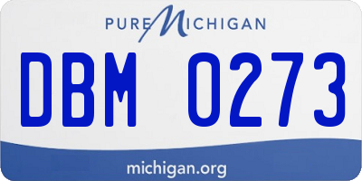 MI license plate DBM0273