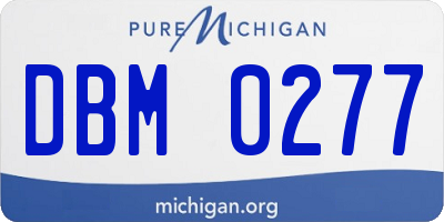 MI license plate DBM0277