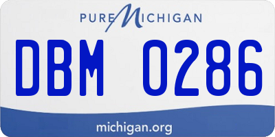 MI license plate DBM0286