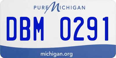 MI license plate DBM0291