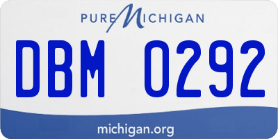 MI license plate DBM0292