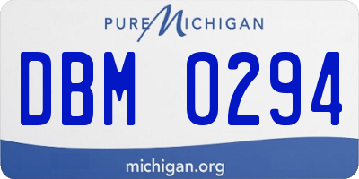 MI license plate DBM0294