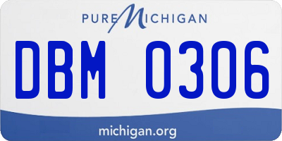 MI license plate DBM0306