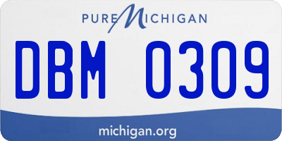 MI license plate DBM0309