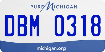 MI license plate DBM0318
