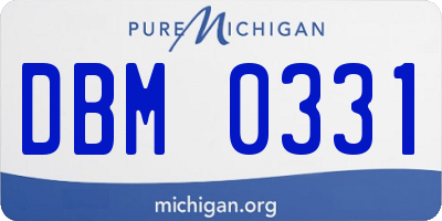 MI license plate DBM0331