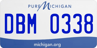 MI license plate DBM0338