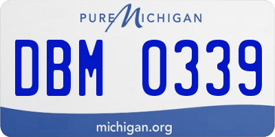 MI license plate DBM0339