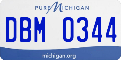 MI license plate DBM0344