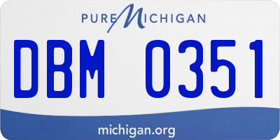 MI license plate DBM0351