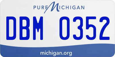 MI license plate DBM0352