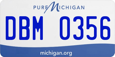 MI license plate DBM0356