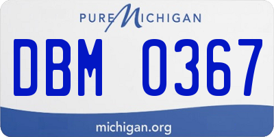 MI license plate DBM0367