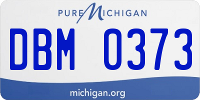 MI license plate DBM0373