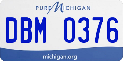 MI license plate DBM0376