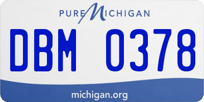 MI license plate DBM0378