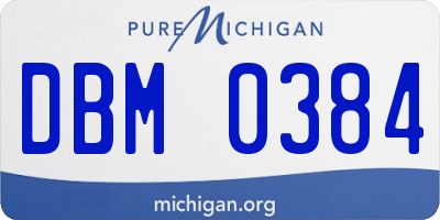 MI license plate DBM0384