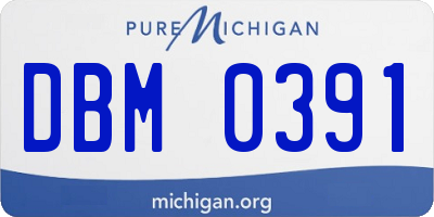 MI license plate DBM0391