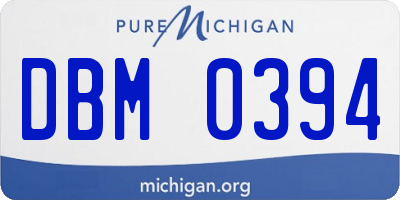 MI license plate DBM0394